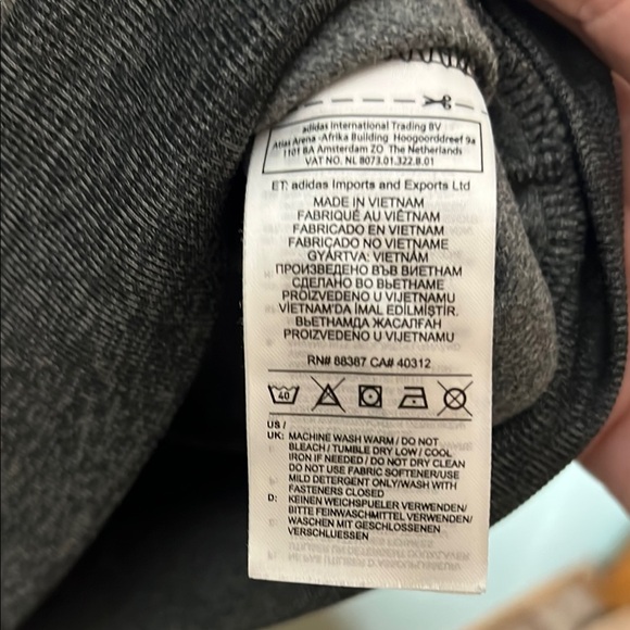 Adidas Gray Lightweight Jacket with Signature Stripes - Picture 4 of 6